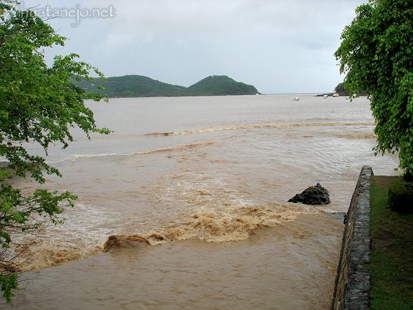 Zihuatanejo canal and bay after Tropical Storm Odile